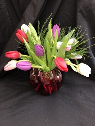Valentine Mixed Tulip Bouquet from Philips' Flower & Gift Shop