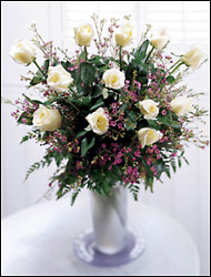 One Dozen White Roses Arrangement from Philips' Flower & Gift Shop