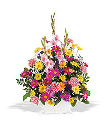 Spring Remembrance Funeral Basket from Philips' Flower & Gift Shop