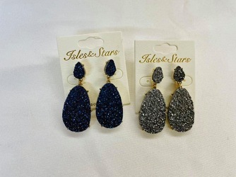 Druzy Teardrop Earrings from Philips' Flower & Gift Shop