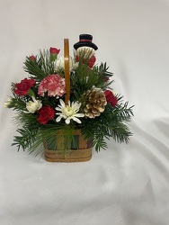 Christmas Basket Bouquet from Philips' Flower & Gift Shop