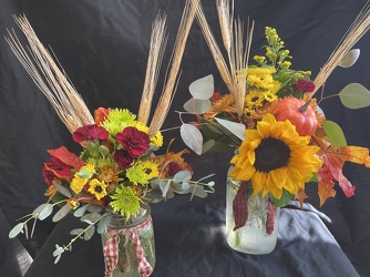 Fall Mason Jar Arrangements from Philips' Flower & Gift Shop