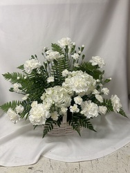 Peaceful White Basket from Philips' Flower & Gift Shop