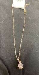 Single Grey Druzy Necklace from Philips' Flower & Gift Shop