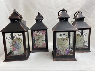 Small Floral Sympathy Lanterns from Philips' Flower & Gift Shop