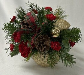 Sparkling Holiday Ornament Bouquet from Philips' Flower & Gift Shop