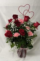 Roses and Carnations Arranged  from Philips' Flower & Gift Shop
